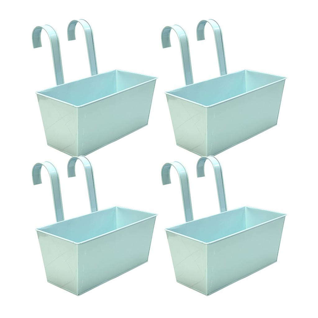 Outdoor Hanging Rectangular Planter with Removable and Gardening for Balcony Garden Decor