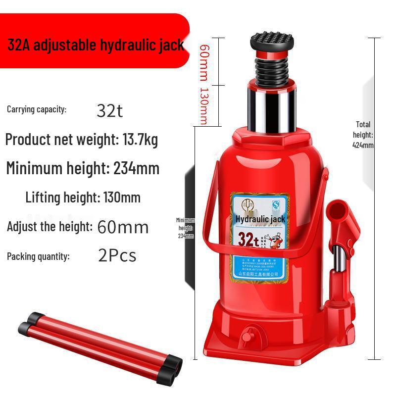 Hand-Operated Hydraulic Jack for Car Tire Changes, 2-3 Ton Capacity, Portable, Labor-Saving Tool