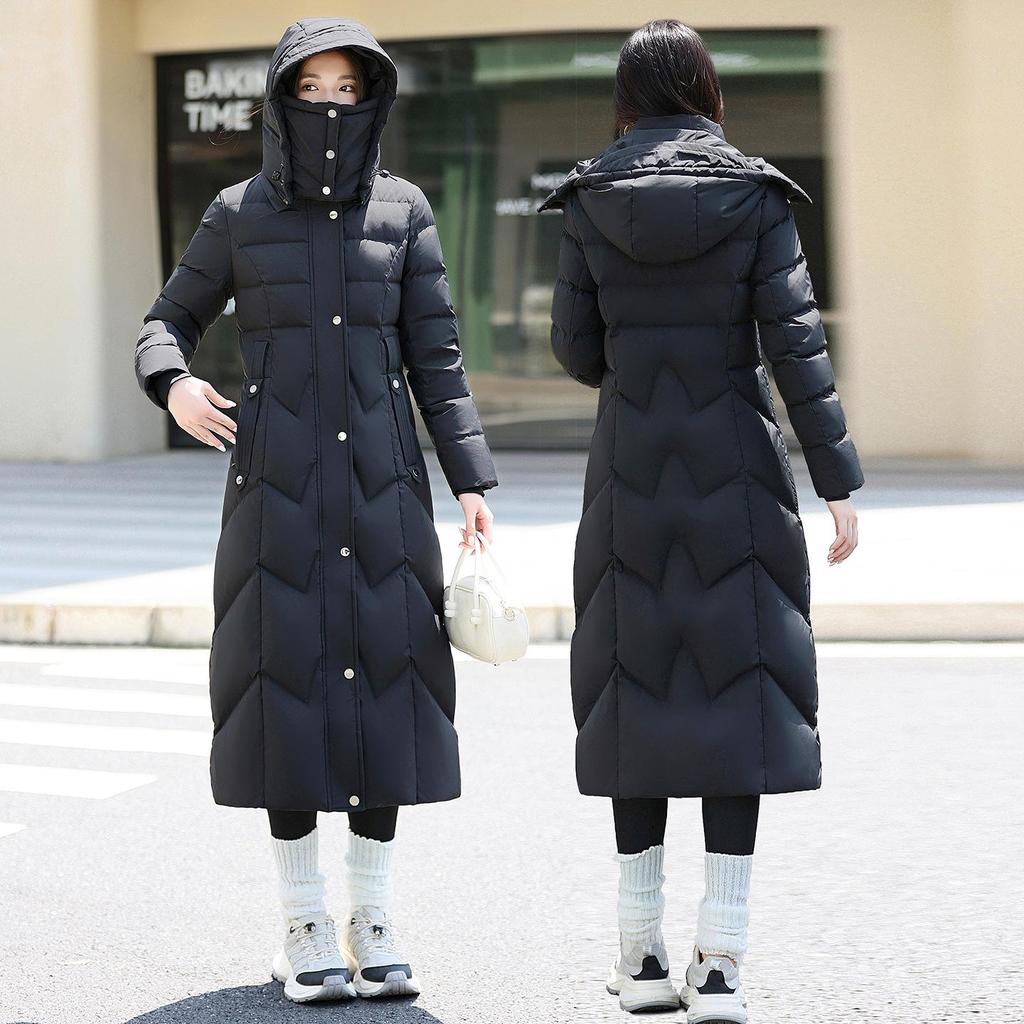 Women's 95% Duck Down Long Coat - 2025 Style Slim Fit, Waist-Cinching, Over-The-Knee, Thickened Winter Fashion Jacket
