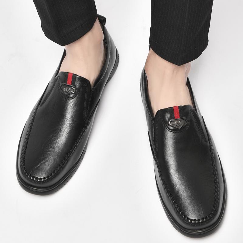 Brand Classic Men's Slip-on Shoe Men's Casual Leather Shoes Luxury Genuine Leather Men's Shoes Fashion Sports Shoes