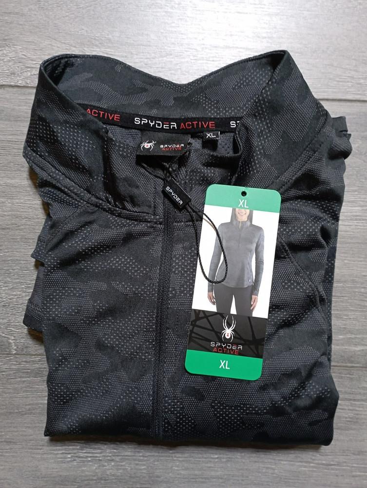 Активная футболка Spyder для взрослых, женская, X-Large, Черный камуфляж, Спортивная футболка, Унисекс футболка XL