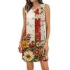 Flag Dress for Women Sleeveless Summer Floral Print Loose Fit Casual 4Th Of July Dresses for Women Red White Blue Dre