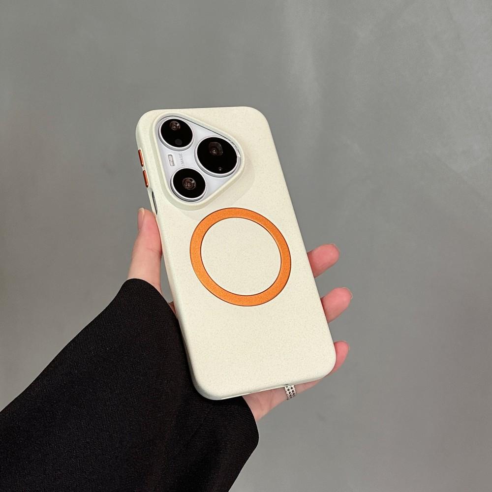 For HuaWei Pura 90 Pro Max Phone Case Matte Magnetic Wireless Charger Shockproof Non-slip Protective Back Cover