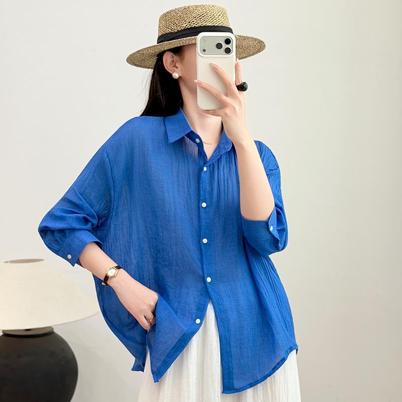 DIMANAF 2026 Summer New Plus Size Women Blouse Shirt Vintage Loose Cotton Linen Casual Lady Tops Button Solid