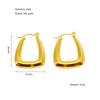 Fashion Heart Geometric Earrings For Women Gold Color Stainless Steel Round Hoop Earrings Vintage Party Jewelry Gift