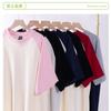 Spring and summer g heavy loose top American retro pure cotton shoulder ramp short sleeve contrasting color couple T-shirt contrasting color design