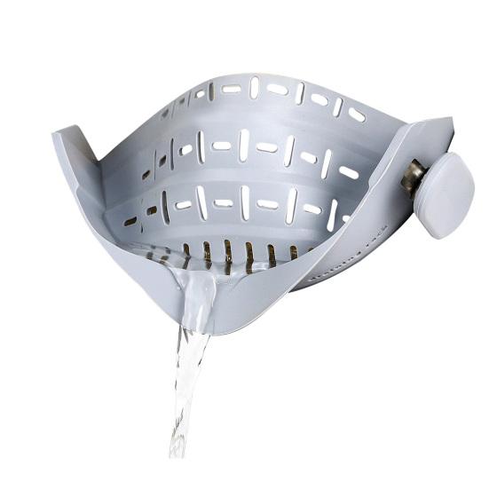 

Силиконовое накладное сито для кастрюль и сковородок, простое в использовании, зажим-фильтр для еды, фильтры для пасты, мяса, овощей, фруктов, кухонное дуршлаг серый