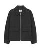 COVERNAT Wool Zip-Up Half Coat Charcoal