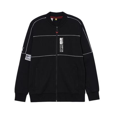 X Ferrari Collaboration Comfortable Casual Baseball Collar Long Sleeve Jacket Men Jacket Black 535831-01