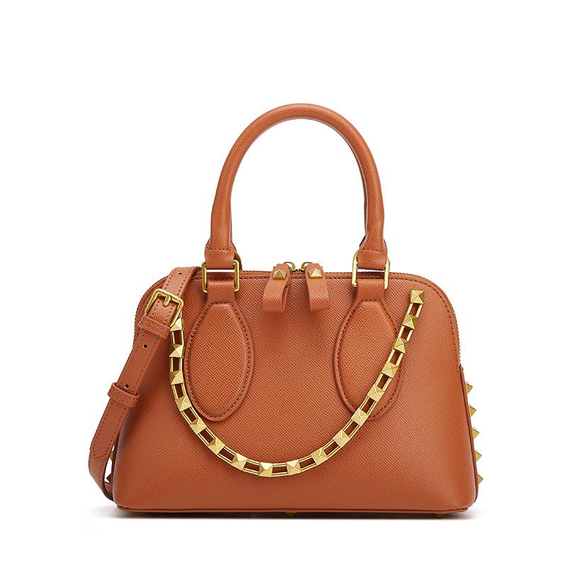 Handtasche im europäischen und amerikanischen Stil mit Muschelkette, exklusive, modische Schulter- und Umhängetasche für Damen