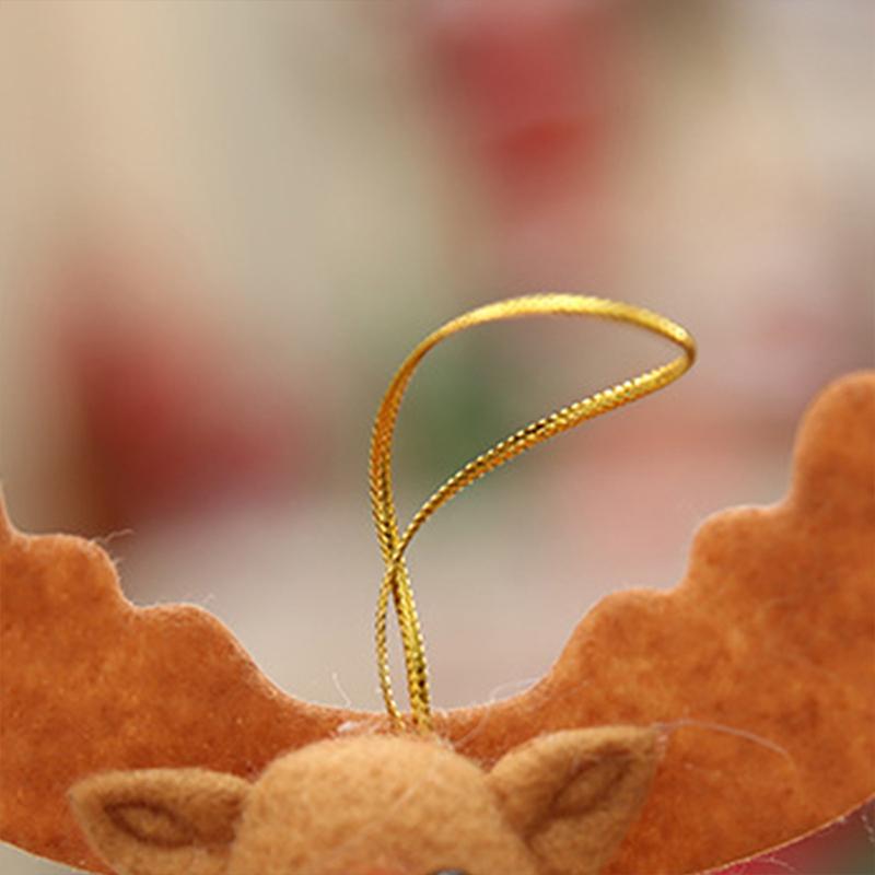 Décoration de noël, 4 pièces, père noël, Elk, ours, bonhomme de neige, poupée, petites pièces suspendues, accessoires d'arbre de noël, ensemble de cadeaux suspendus