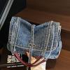 French Niche Denim Bag Women's 2025 Summer New Tote Bag Texture Foreign Shoulder Bag Messenger Bag Tide