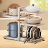 Modern Carbon Steel 3+2 Tier Kitchen Pot Rack