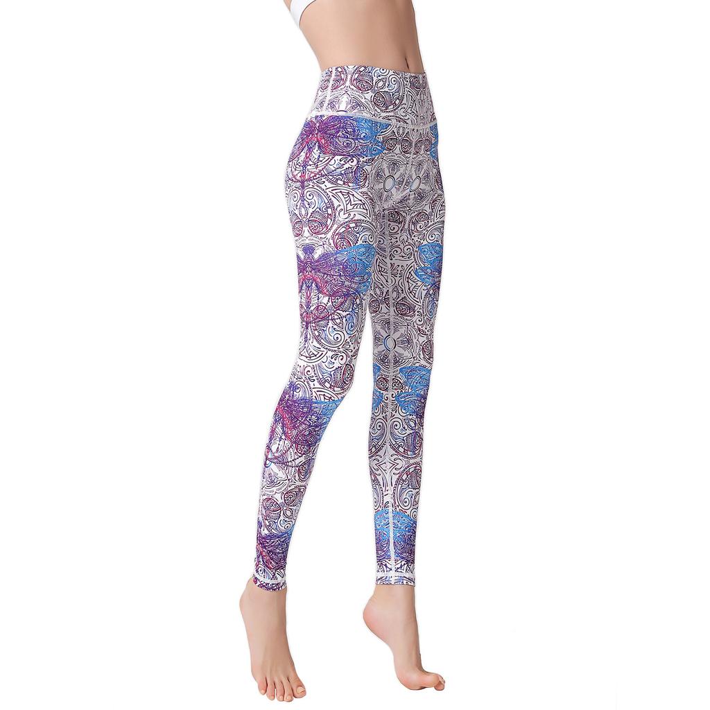 Bedruckte Yoga-Leggings für Damen - High-Waist, Po-Hebend, Hohe Dehnbarkeit, Atmungsaktive Fitness-Tights