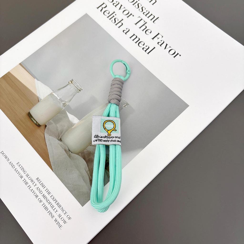 Color Block Double Rope Braided Phone & Keychain Lanyard Strap