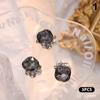 3ks transparentní černé diamantové šperky na nehty Love Square Šumivé vrtačky na nehty Perlové doplňky na nehty