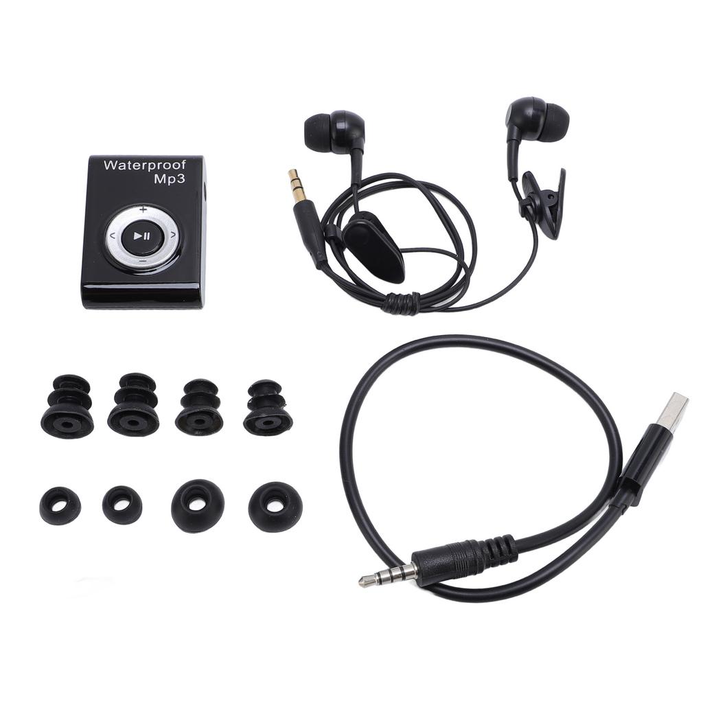 Swimming MP3 Player 8GB Memory Multifunctional Portable Underwater Music Player with Headphone for Diving Surfing