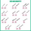 Twidec/290PCS Car Electrical Wire Terminal P Connector 1/1.5/1.8/2.2/2.8/3.5Mm 21Type Connector P Terminal Auto Electric Connector Non-Ulated Plug