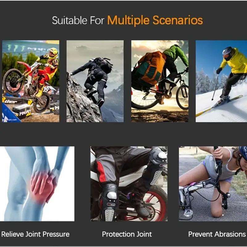 Motorcycle Protective Gear Set - Short 4-Piece Set with Knee and Elbow Pads, Impact-Resistant Off-Road Riding Armor