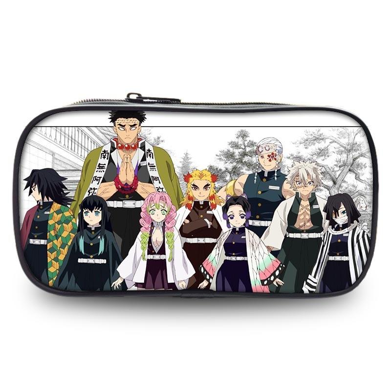 Durable Slayer Demon Pen Bag Versatile Oxford Fabric Large Capacity Stationery Holder