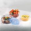 Disposable PP Plastic Round Food Container with Lid Transparent Takeout Bowl