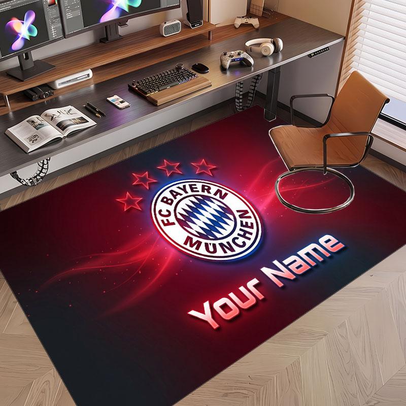 Custom Rug Bayern Munich Pattern Print Name Text Soft Non‑Slip Floor Carpet for Home Indoor Decoration