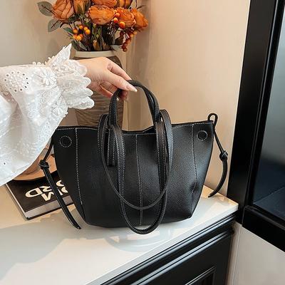Soft-faced Pu Wing Bag, New One-shoulder Underarm Bag, Portable Large Bag, Women's Large-capacity Tote Women's Bag.
