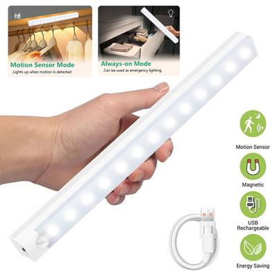 IRALAN LED Motion Sensor Wireless LED Night Light USB Rechargeable Lamp For Kitchen Cabinet Wardrobe Lamp Staircase