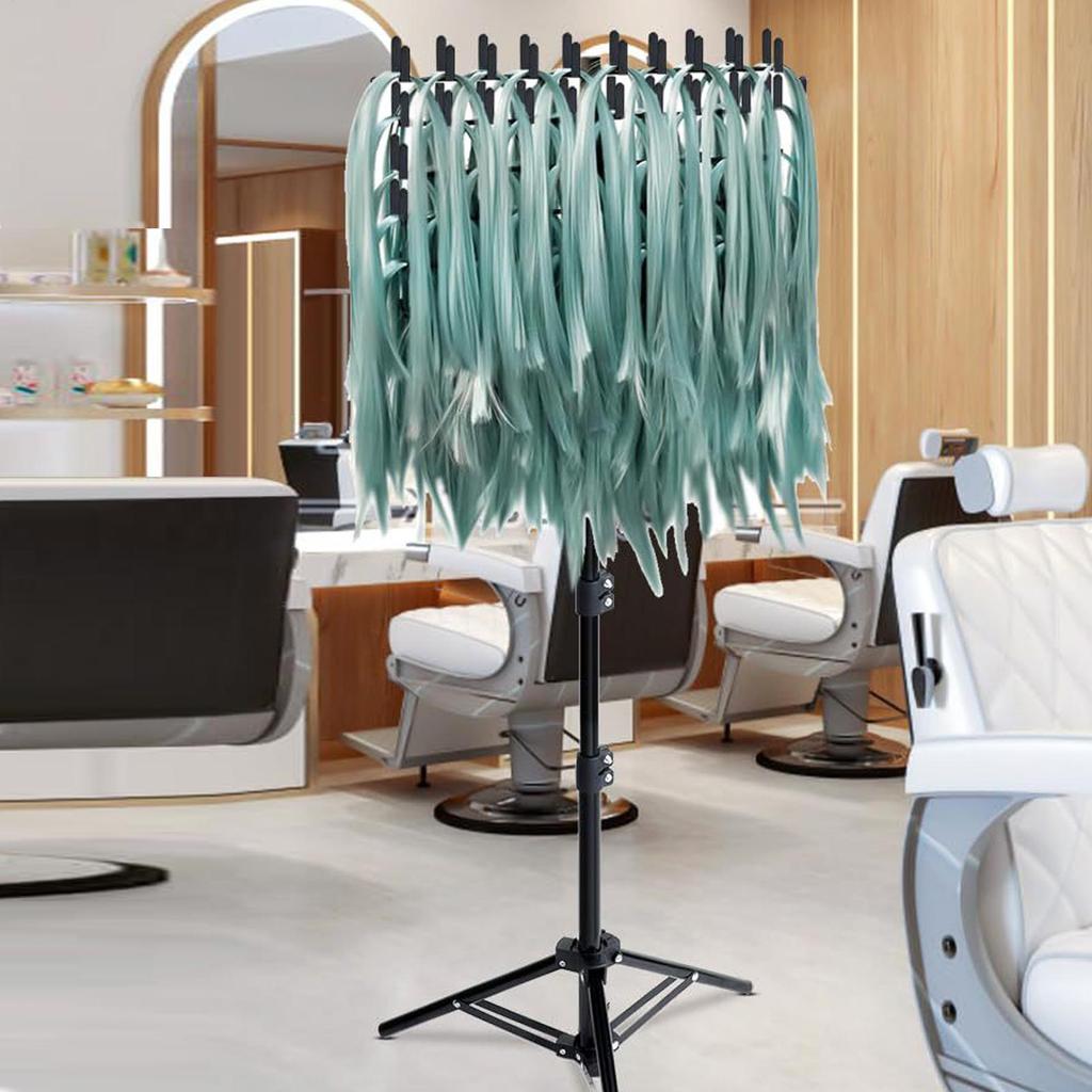 Hair Braiding Rack 2 Sided Hair Racks for Braiders Standing Height Adjustable Braid Rack hair extension holder for Salon Home