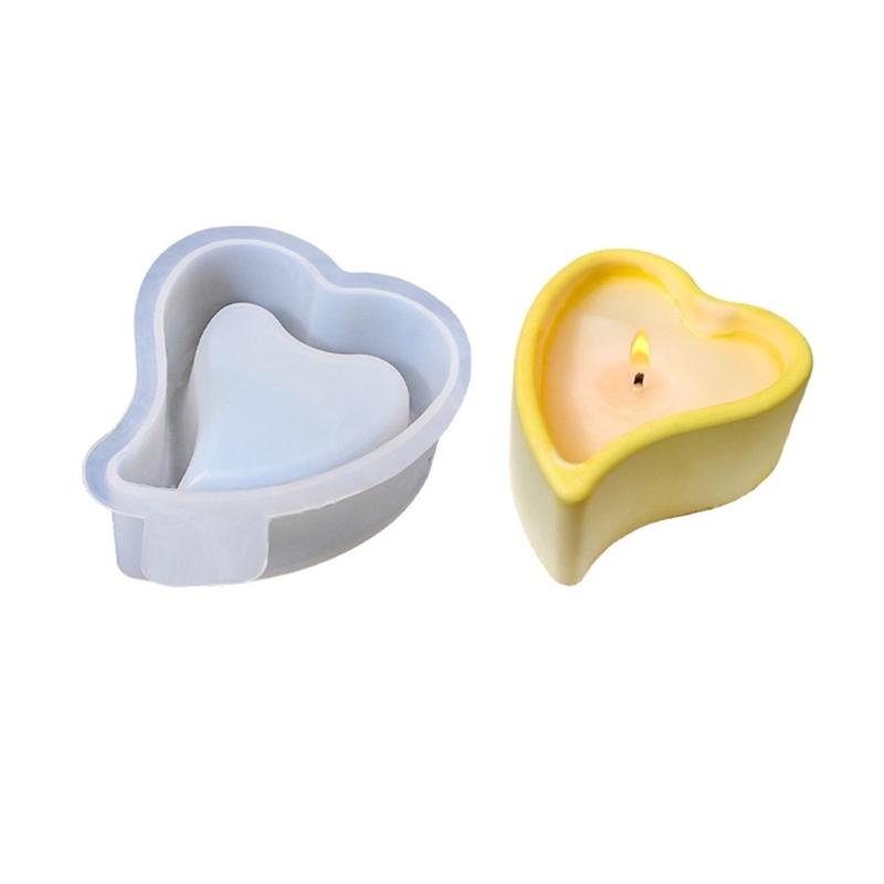 

3 Стилі Силіконова Форма у Формі Серця для Смоли, Підсвічників, Рукоділля з Дизайнами Гладких Поверхонь