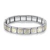 Neue Mode Damen Mann Italienischer Charm Herz Blume Schmetterling Kreuz Delfine Edelstahl Elastisches Armband Gliederarmreif