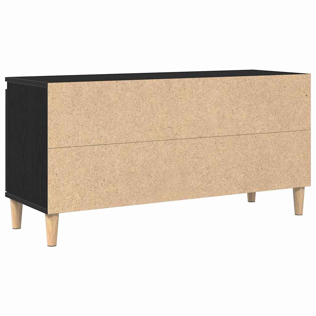 TV Cabinet Black Oak Look 102 x 35 x 50 cm Engineered Wood