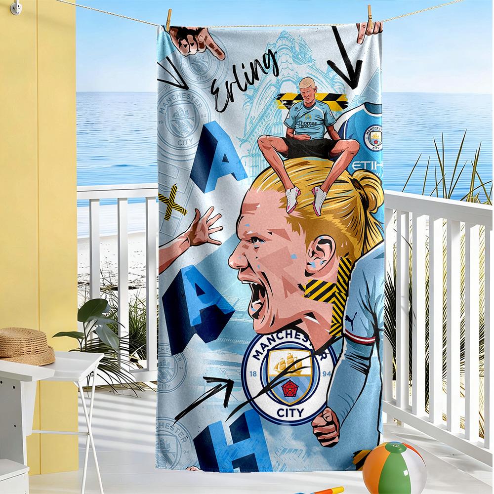 Haaland Beach Towel Soft Durable Quick-Dry Comfortable Lightweight Perfect for Traveling Yoga Camping and Swimming