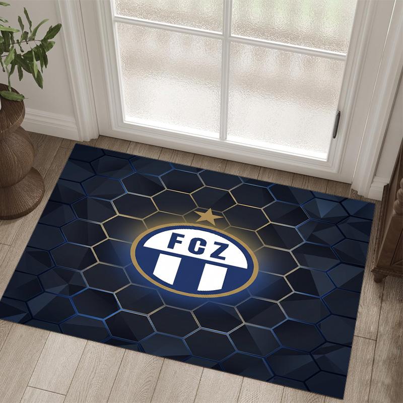 Tappeto in Velluto di Cristallo Design FC Zürich Accogliente Non?Tappeto Stampato Antiscivolo per Camera da Letto Soggiorno Ingresso