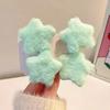 Plush Star Hairpin Sweet Fluffy Solid Color Pentagram Hair Clip Bobby Pin Women Girl HairGrip Barrettes Headwear Hair Accessorie