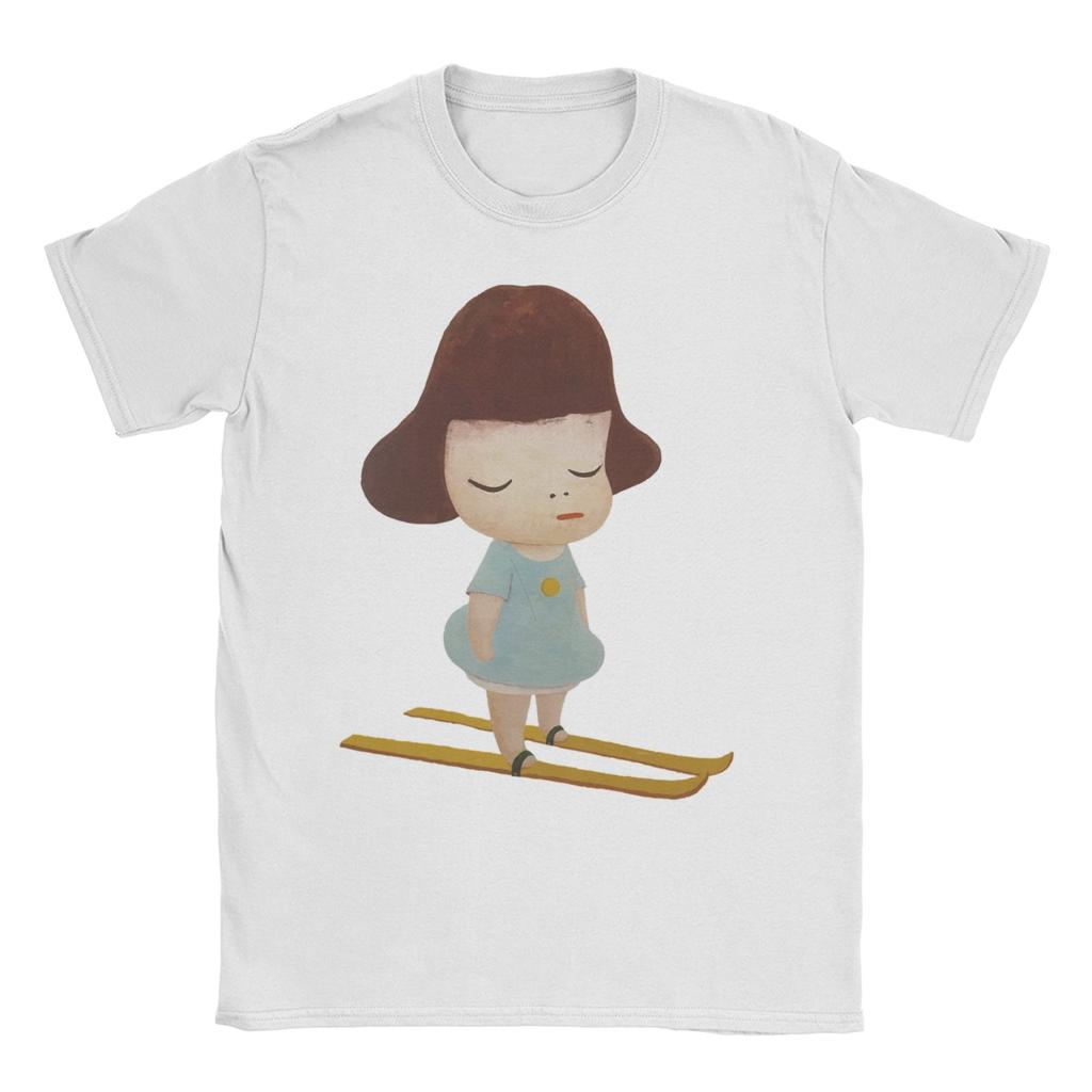 Yoshitomos Nara Cotton T Shirt For Unisex Summer Vintage TShirts Crewneck Fashion Tees Big Size Casual Clothing