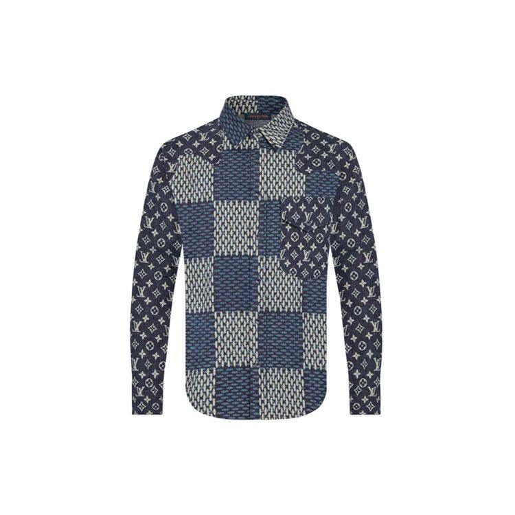 Louis Vuitton X Nigo Mngm Waves Giant Damier Flannel Shirt 1A7X96