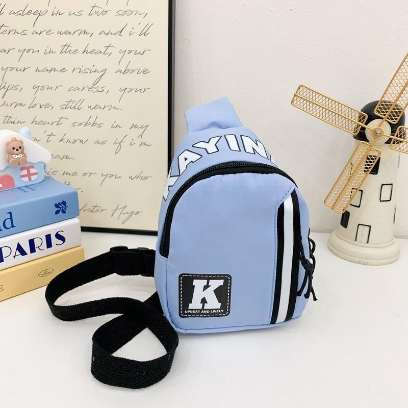 Childrens Nylon Crossbody Bag With Lightweight Design For Kindergarten Daily Use светло-синий