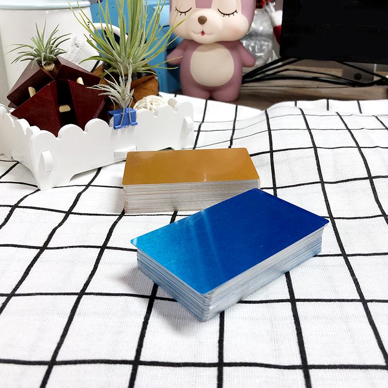 100Pcs Full-color Double-sided Printing Business Card Aluminum Alloy Blanks Card for Customer Laser Engraving DIY Gift Cards