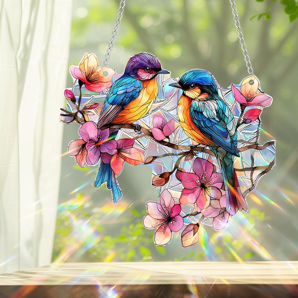 Home Decor Beautiful Sun Catcher Crystal Ornament Colorful Window Hanging For Patio Decor Window Decoration Garden Decoration