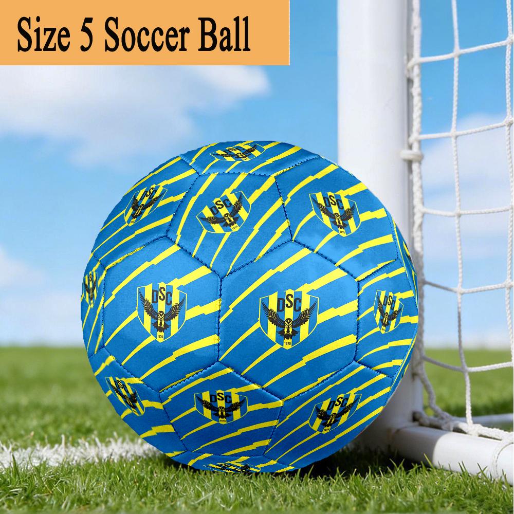 Duhok Dynamic Sports Emblem Size 5 Soccer Ball,Indoor/Outdoor Suitable for Training Matches Tournaments Practice Games Perfect Gift for Fan