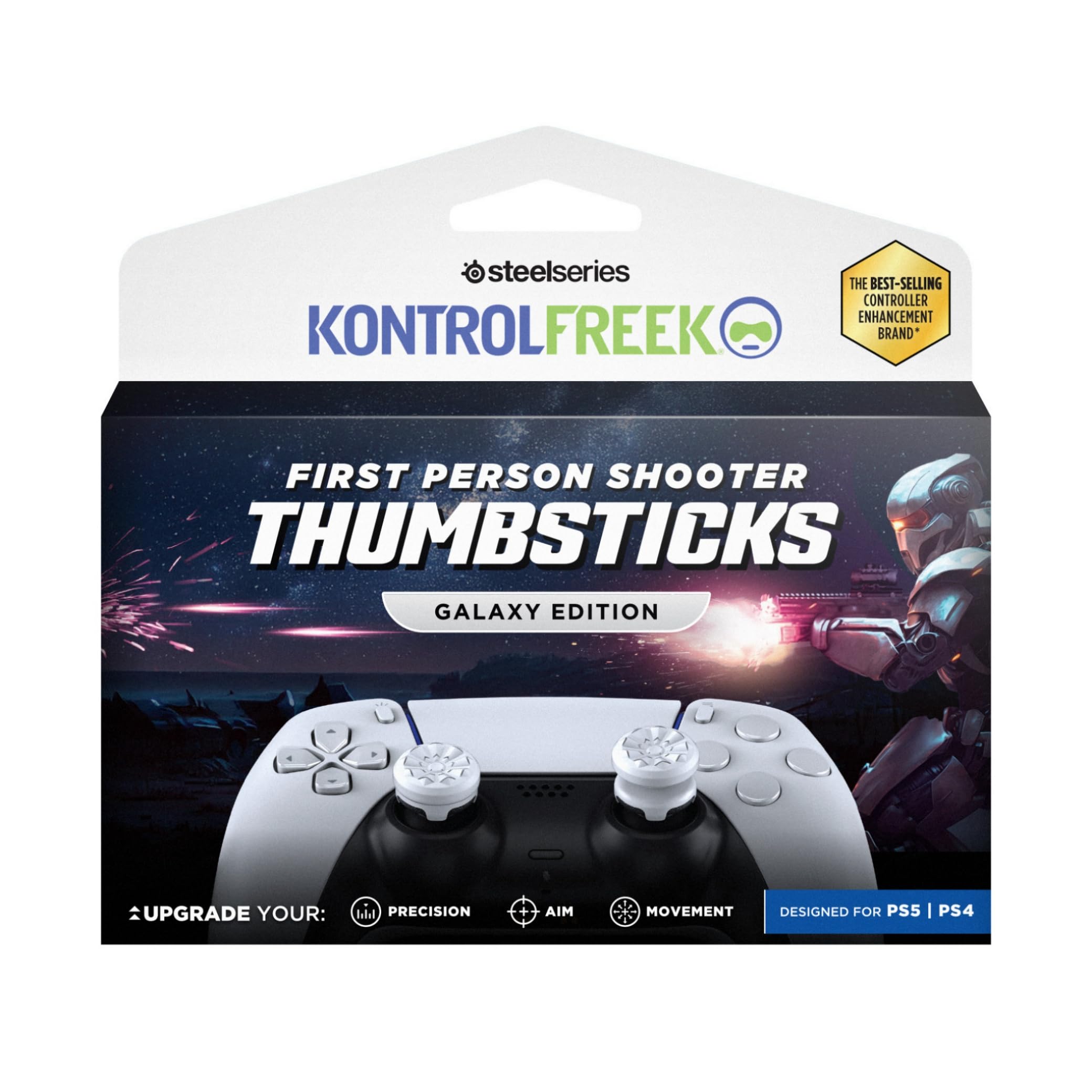 

KontrolFreek FPS Freak для Galaxy Покращує прицілювання Білий Контролер PS4/5, PS5, Точність, 6224-PS5-EC, білий