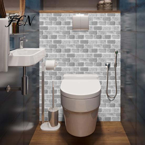 Waterproof Wall Decals for Kitchen 5Pcs Vintage Brick Tile Stickers, Oil?Proof Wallpaper, Peel Oil Proof Stickers Bathroom & Stick Backsplash Living