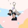 1pc ENHYPEN Keychain with Name Tag, Jungwon Jay Jake Sunghoon Sunoo Ni-ki Cute Figure & Real Photo 3-in-1 Triple Pendant Keyring, Engene Fans Gift