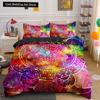 Psychedelic Boho Luxury Bedding Set 2/3PCS with Pillowcase King Mandala Duvet Cover Queen Comforter Cover Polyester Quilt Cover