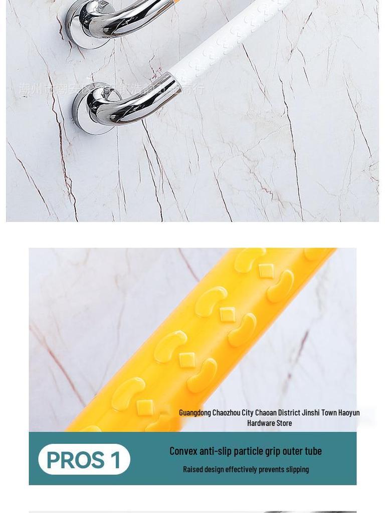 Stainless Steel Handrail Bar for Bathroom Safety - Ideal for Disabled and Elderly