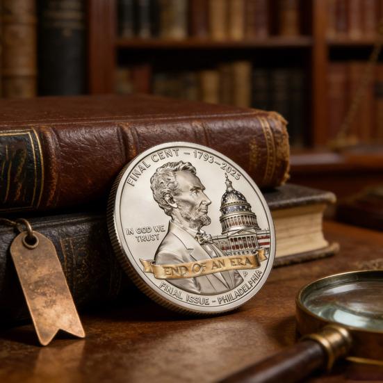 Final Cent Tribute Memorial Coin End of An Era Penny Commemorative Coin 3D Engraved Uncirculated Challenge Coin Symbolic Final Penny Keepsake