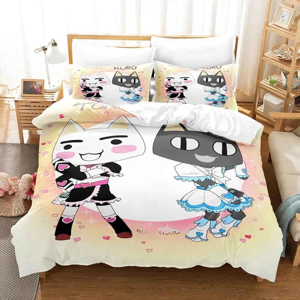 Cute Inoue Toro Bedding Set Single Twin Full Queen King Size Bed Set Adult Kid Bedroom Duvet Cover Sets 3D Anime Bed Sheet Set