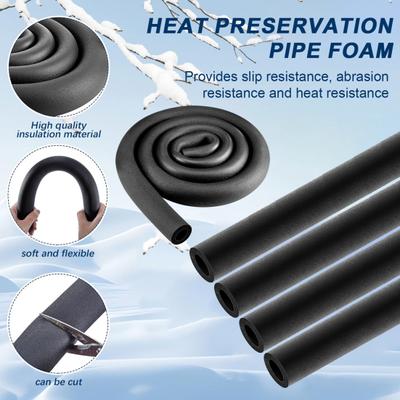 Tubo in schiuma isolante per tubi Tubi in schiuma Copritubo nero Conservazione del calore Isolamento per tubi dell'acqua esterni Congelamento