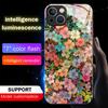 Flower Bloom Smart LED Glowing Tempered Glass Case for iPhone Samsung